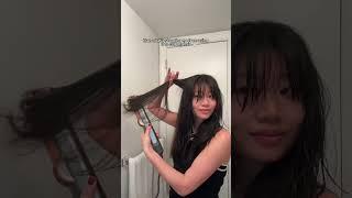 testing the new Dyson Airstrait straightener!! #dysonairwrap #dyson #straighthair #hairstyle