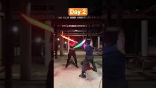 Anakin vs Obi-wan lightsaber duel reenactment | Day 2 of teaching my Apprentice