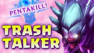 TRASH TALK ONE VERSUS FIVE PENTAKILL FULL AD KHA'ZIX - Nightblue3