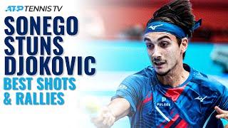 Best Shots & Rallies as Lorenzo Sonego STUNS Djokovic! | Vienna 2020 Quarter-Finals