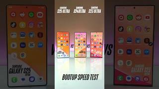 Samsung S25 Ultra vs S24 Ultra vs S23 Ultra Bootup Speed Test #s25ultra #s24ultra #s23ultra