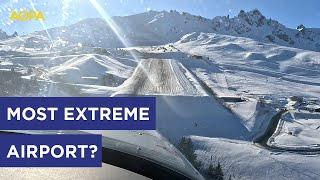 Landing at Europe's most extreme airport - Courchevel in France