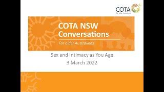 COTA Webinars: Sex and Intimacy as You Age