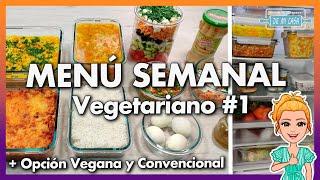  Menú Semanal Vegetariano - Vegano ¡FÁCIL y DELICIOSO!   Meal prep en 2 horas para La Semana 