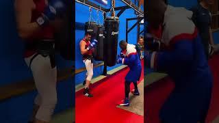 Bakhodir Jalolov sharing the bag with Julio César La Cruz.