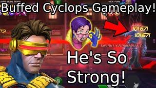 7 Star Rank 3 Buffed Cyclops (Blue Team) Gameplay! Insane Damage! | Marvel Contest Of Champions