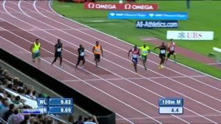 GATLIN Justin - 9.80! 100m - Lausanne 2014 Diamond League