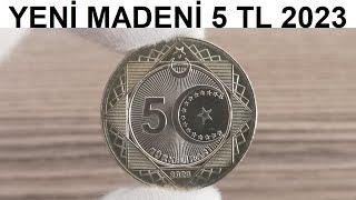 Madeni 5 TL - Cumhuriyetin 100. Yılı Parası Demir 5 TL 2023