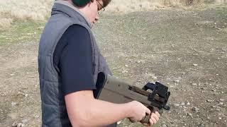 FN P90 full auto fired by 13 year old.