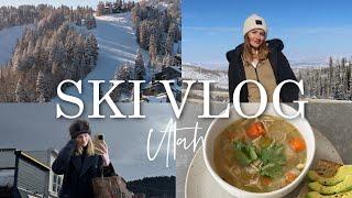 Travel with me to Utah! | Winter Ski Vlog, Travel Hacks, Snacks & Cozy Cooking