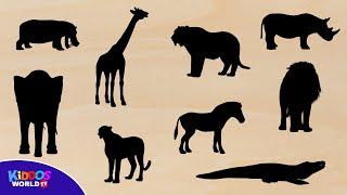 Learn Wild Animal Names and Animal Videos for Kids - Safari Animal Puzzle