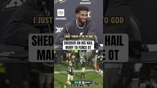Shedeur Sanders breaks down his TD throw to force OT vs. Baylor ️ (via @BuffsTV)