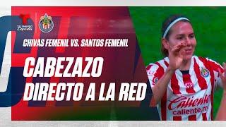 Cabezazo y gol de Alicia Cervantes - Chivas Femenil vs Santos 1-0 | Telemundo Deportes