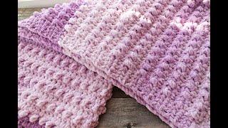 Free Lilac Fade blanket chunky Crochet Pattern