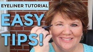 How To Apply Eyeliner Over 50 | Basic Eyeliner Pencil Tutorial For Mature Eyes