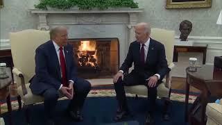 WATCH: President Donald J. Trump and President Biden meet in the Oval Office