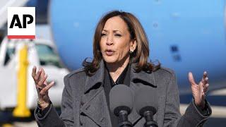 Kamala Harris says Donald Trump's comments about Liz Cheney 'must be disqualifying'