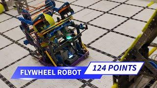 124 points - VEX IQ Rapid Relay "FlyBy" flywheel Robot by Ben Lipper