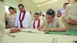 Popular politician Namal Rajapaksa says “I do”