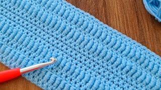 Unique Very Easy Crochet sewing pattern baby blanket consisting of two rows for beginners