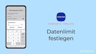 Datenlimit festlegen - Samsung [Android 14 - One UI 6]