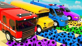 Wheels on the Bus Song + Hickory Dickory | Bulldozer, Color Balls | Baby Nursery Rhymes & Kids Songs