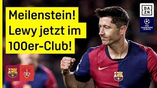 Doppelpack! Lewy jagt Torjägerkrone: FC Barcelona - Stade Brest | UEFA Champions League | DAZN