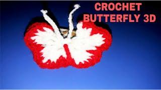 Crochet Butterfly 3D| Crochet Butterfly easy pattern | Moni Craft Creation