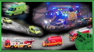 AIR CLIPS fire & rescue combivideo brandbil og ambulance i udrykning feuerwehr einsatzfahrt 緊急走行 消防車