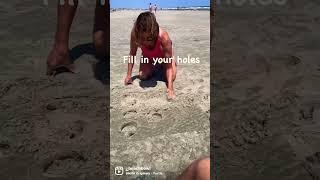 Save an ankle or a turtle! Fill in holes at the #beach when you leave. #beachbowl  #beachseason