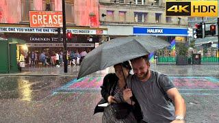 1 Hour 20 min  Rain Walk in London  Heavy Rain and Thunderstorms- ASMR [4K HDR]