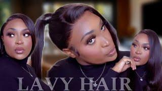 New Invisible Strap 360 Lace Frontal Wig / Easy to Install Ponytail & Bun Style Ft.LAVY HAIR