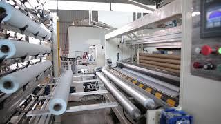 Toilet Paper Rewinding machine glue lamination high capacity paper storage machine