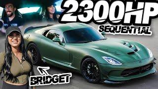 Bridget's 2300HP "Grocery Getter" Turbo Viper Ride Along! (The Viper Queen)