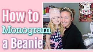 How to monogram a beanie hat | Quick vlog style video tutorial with my little helper!