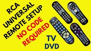 How to program an RCA universal remote control, no code required