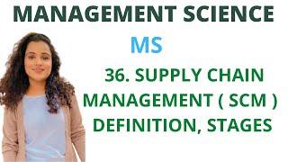 #36 Supply Chain Management ( SCM ) - Definition, Stages in Contemporary Management |MS|