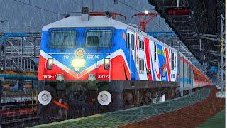 Train Journey In Heavy Rain In Indian Railways || Train Simulator Classic || 22692 Rajdhani Express