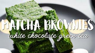 Matcha Brownies Recipe (Green Tea Brownies)