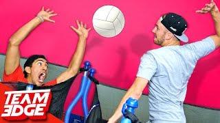 Trampoline Volleyball Challenge!!