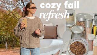 a fall reset vlog  making granola, daiso haul, hair makeover + easy fall dinners