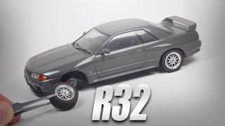 Building Nissan Skyline R32 in 5 minutes - 1/24 Fujimi GTR Vspec II model car