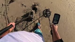 Beach Metal detecting low tide California