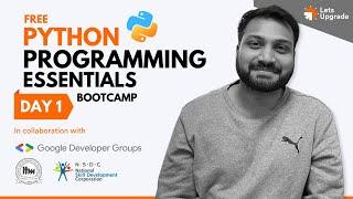 Day 1 | Introduction to Python | Free Python Programming Essentials Bootcamp (5 Days)