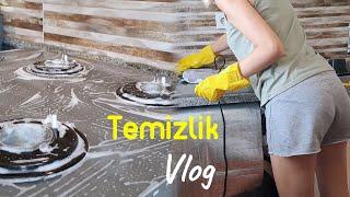 Temizlik vlog | ev temizliği vlog | mutfak temizliği, mis gibi oldu sıfır yağ lekesi