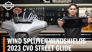 Harley-Davidson 2023 CVO Street Glide Wind Splitter Windshield Overview