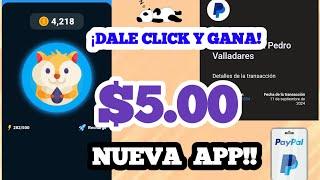 NUEVA APP!  [Cash House] Dale CLICK al HANSTER y GANA DINERO a PAYPAL y Tarjetas Google Play 