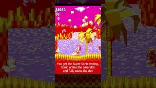 Sonic The Hedgehog - End Screen with all Chaos Emeralds - Fun Fact Retro Game Short