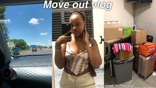 Moving vlog: moving out of res, night out, cleaning, laundry, travelling | University of Pretoria