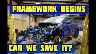 Rebuilding a Wrecked 2019 Subaru WRX/STI With Severe Frame Damage Part 3